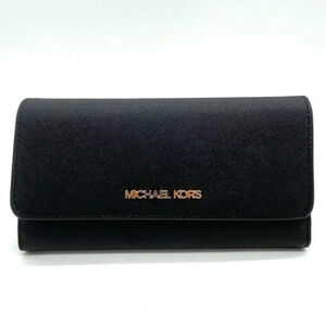 Michael Kors Trifold Wallet Black/Gold